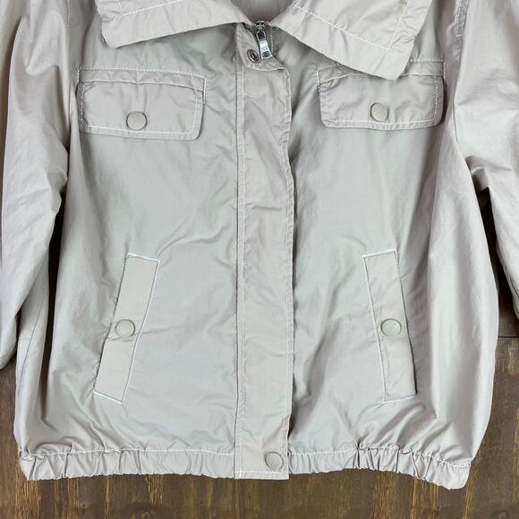 Nautica Womens Jacket Tan Windbreaker Bomber Rain Gorpcore Fly Away Outdoors L - Picture 3 of 12